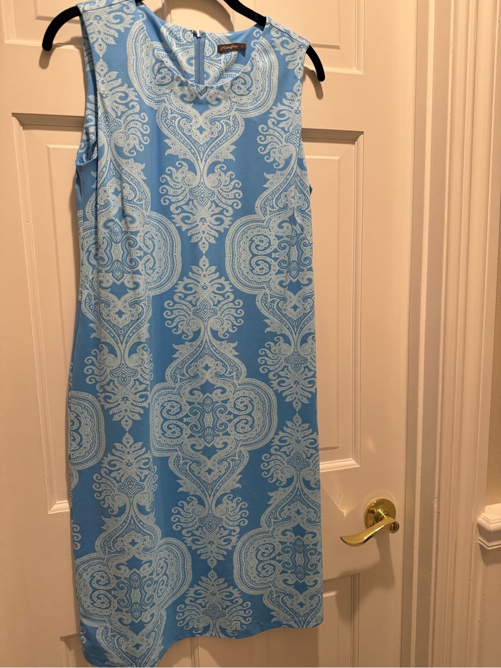 J. McLaughlin Light Blue and White Paisley Dress